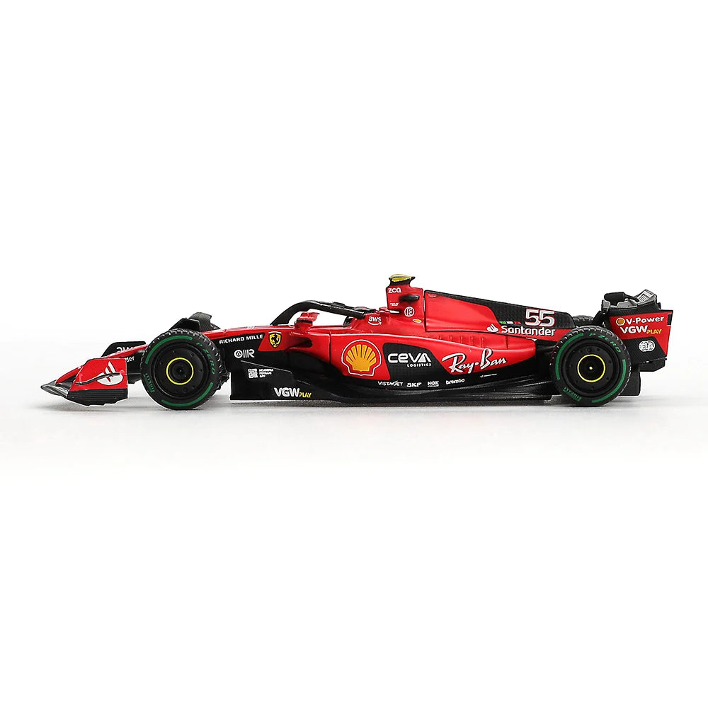 BBR Models 1/64 Ferrari SF23 #55 C Sainz 2023 Monaco GP BBRFER64023