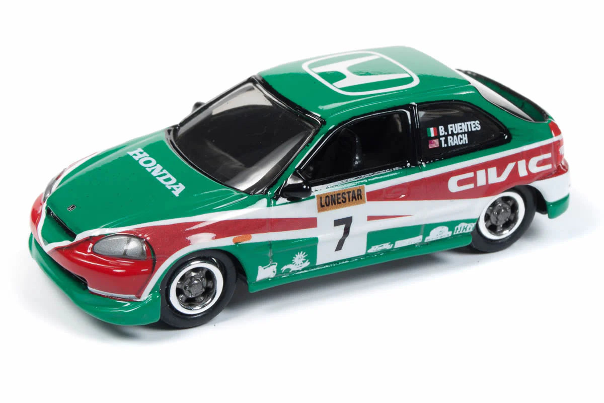 JOHNNY LIGHTNING IMPORT HEAT 2-PACK – 2004 Mitsubishi Lancer Evolution / 2000 Honda Civic Hatchback