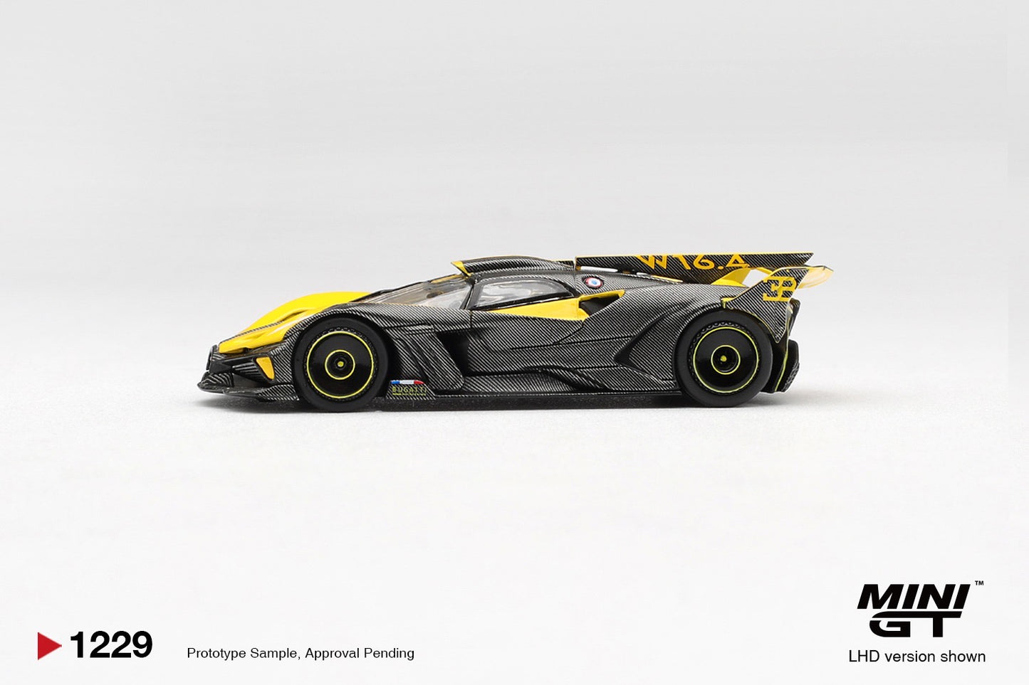 * PRE ORDER * MINI GT #1229 1/64 Bugatti Bolide Yellow (LHD)