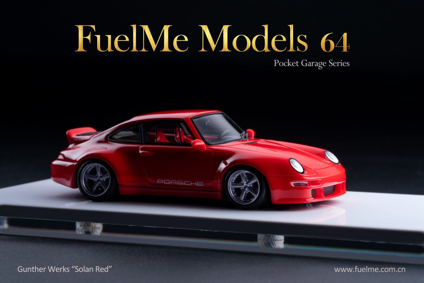 FuelMe 1:64 Limited Resin Model Car - Gunther Werks 993 Solan Red