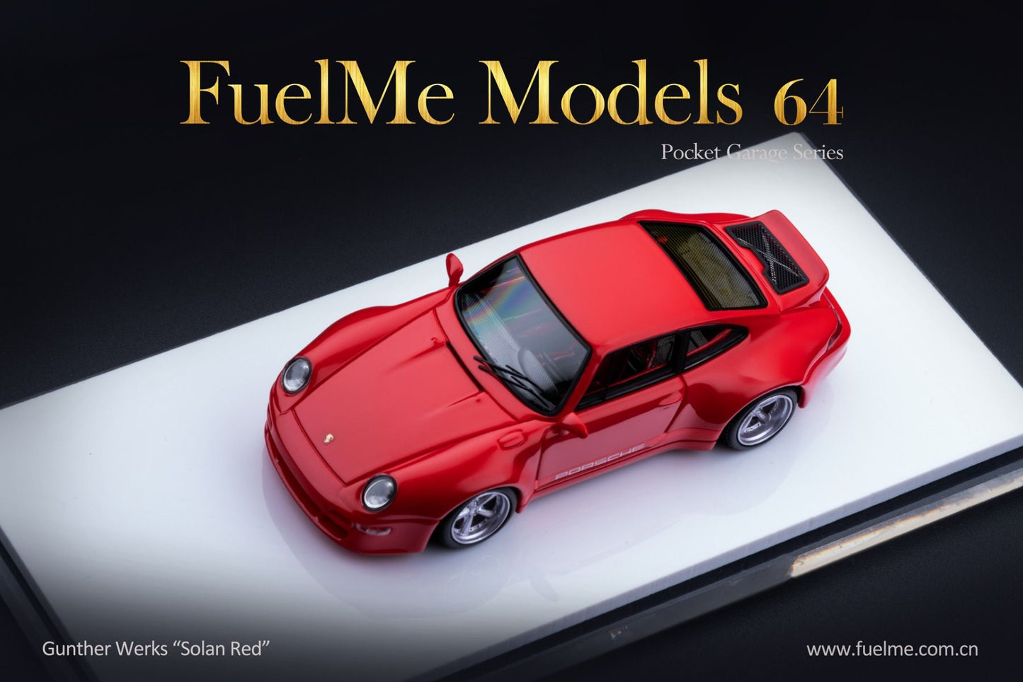 FuelMe 1:64 Limited Resin Model Car - Gunther Werks 993 Solan Red