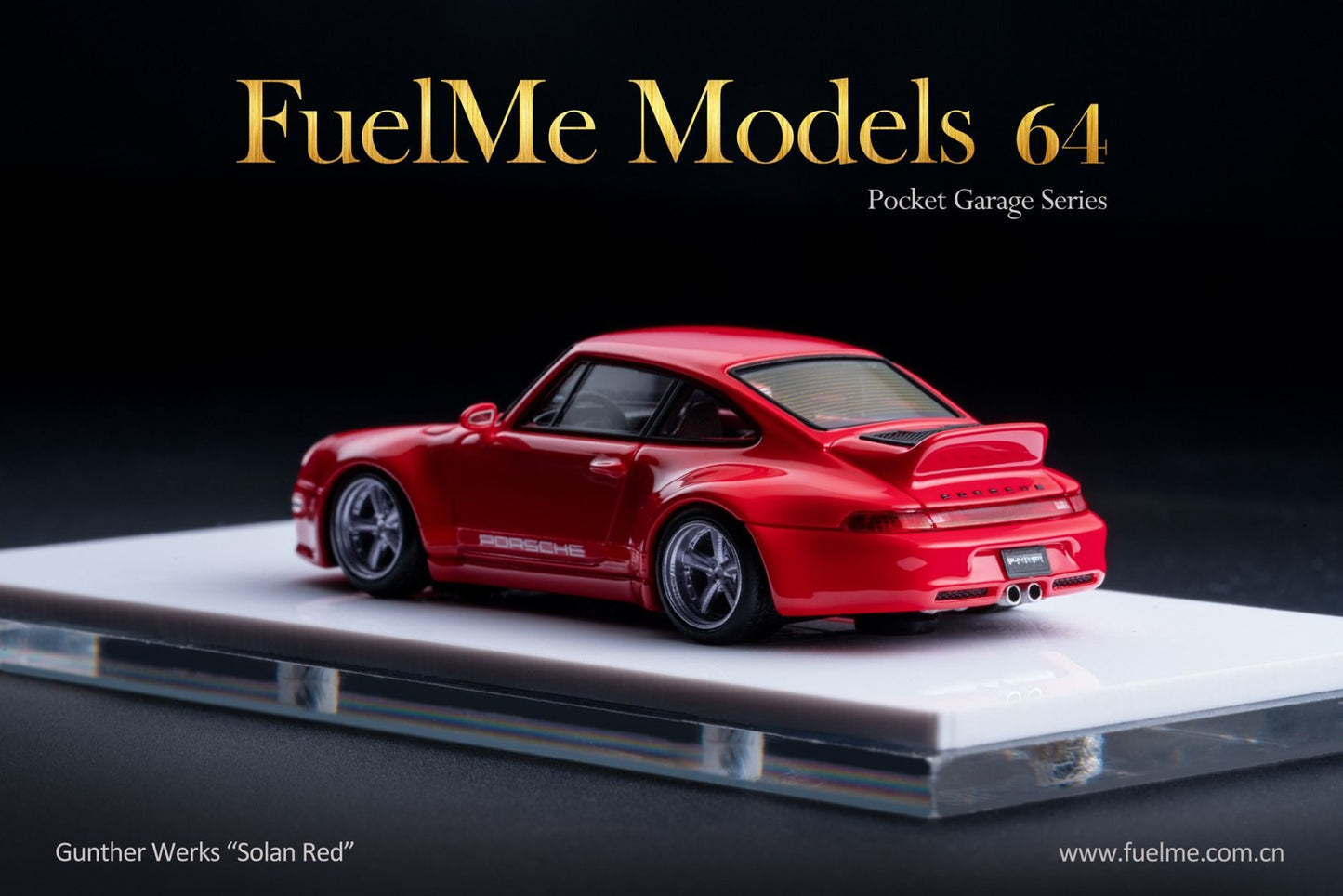 FuelMe 1:64 Limited Resin Model Car - Gunther Werks 993 Solan Red