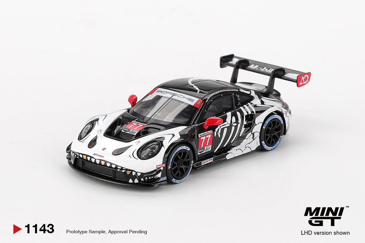 MINI GT #1143 1/64 Porsche 911 GT3 R #77 AO Racing 2025 IMSA Petit Le Mans