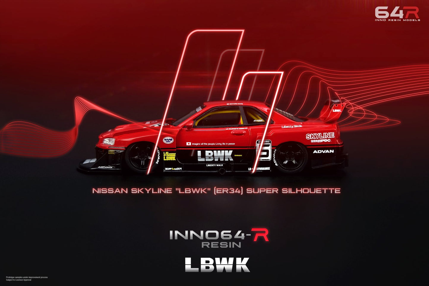 INNO 64 - R 1/64 NISSAN SKYLINE "LBWK" (ER34) Super Silhouette #5