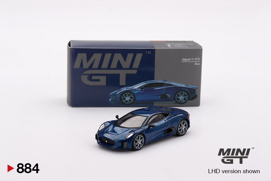 MINI GT #884 1/64 Jaguar C-X75 Blue (LHD)