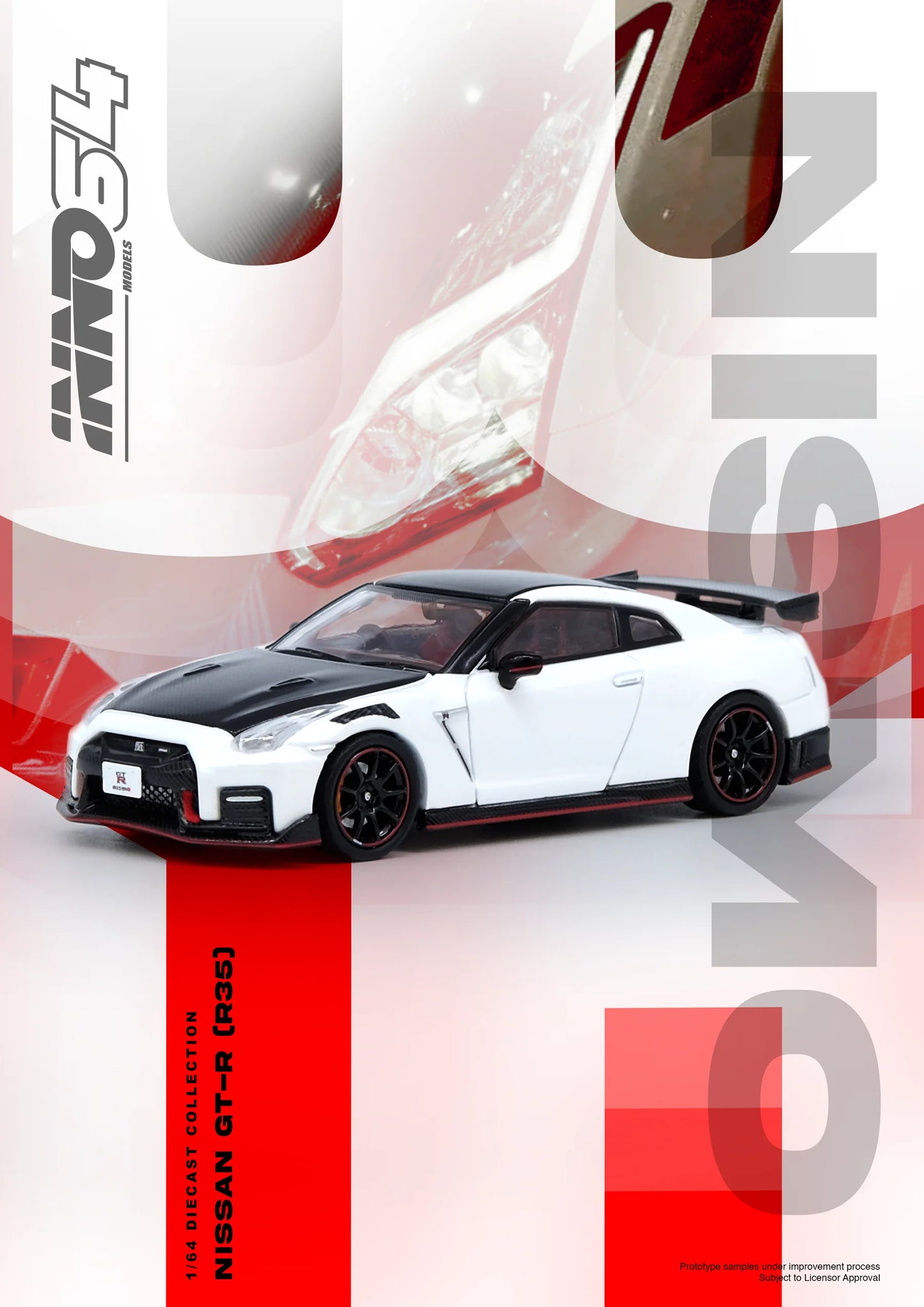 INNO 64 1/64 NISSAN GT-R (R35) NISMO White