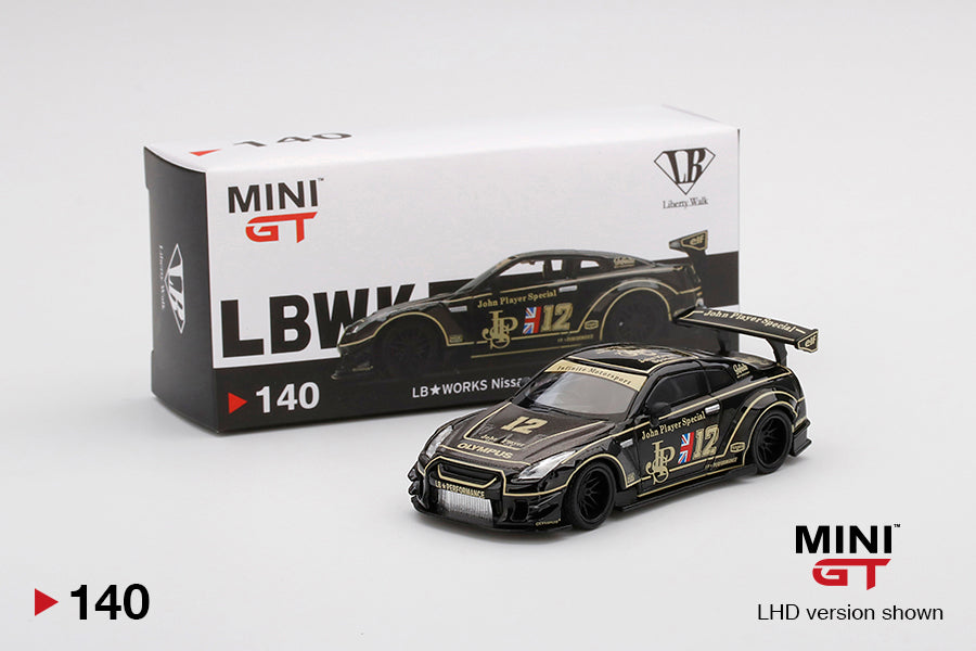 MINI GT #140 LB★WORKS Nissan GT-R R35 Type 2 Rear Wing Version 3 JPS *BLISTER PACK*