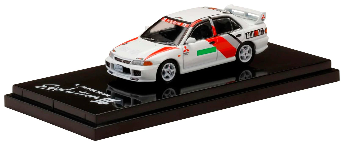 Hobby Japan 1/64 Mitsubishi Lancer Evo III GrA Scotia White