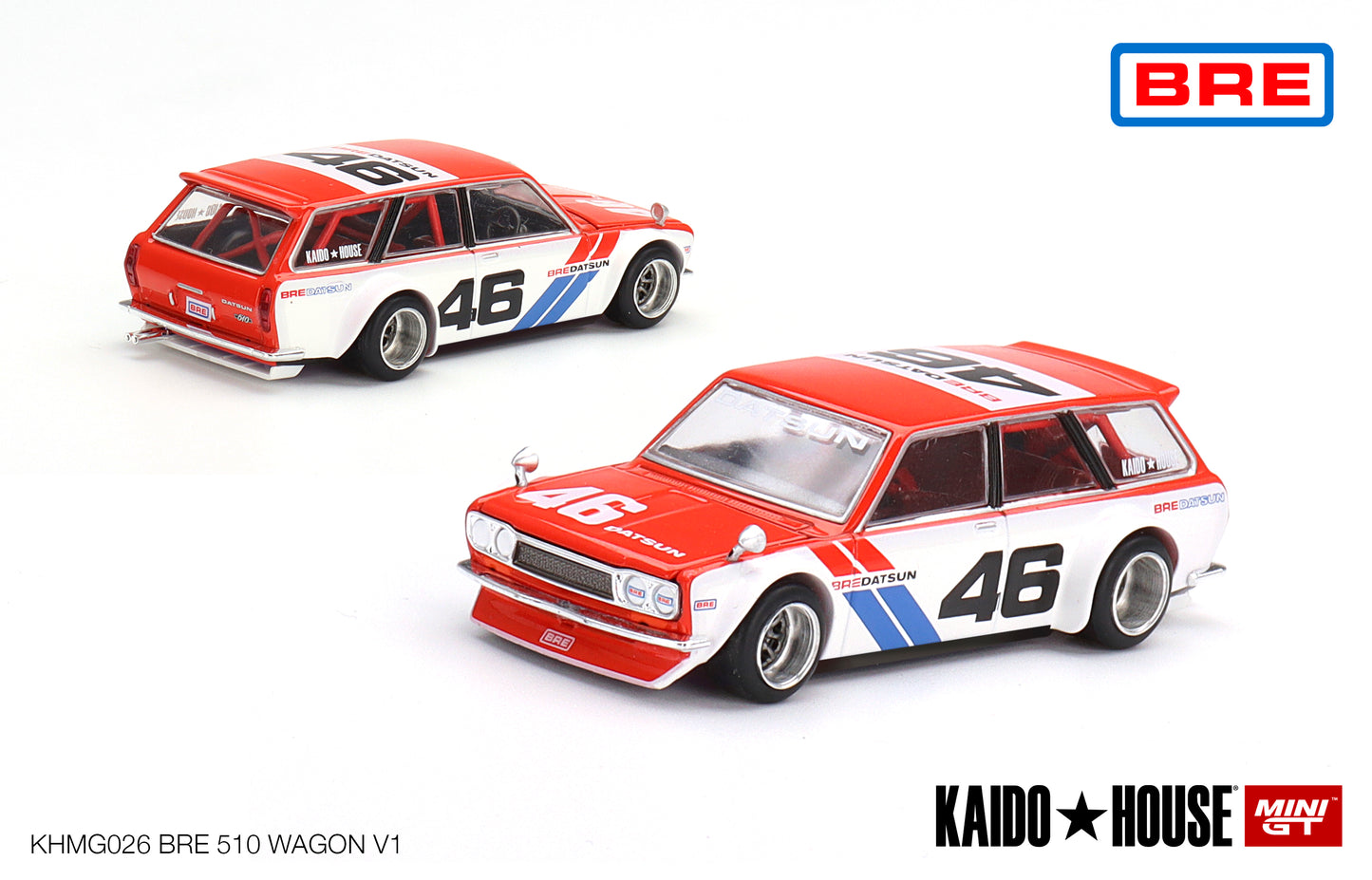 MINI GT X KAIDO HOUSE Datsun KAIDO 510 Wagon BRE V1 KHMG026 ** UNSEALED **