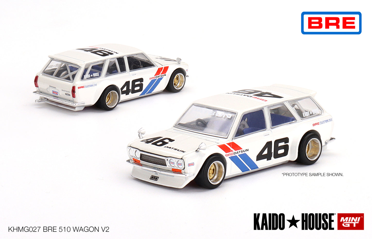 MINI GT X KAIDO HOUSE Datsun KAIDO 510 Wagon BRE V2 KHMG027 ** UNSEALED **