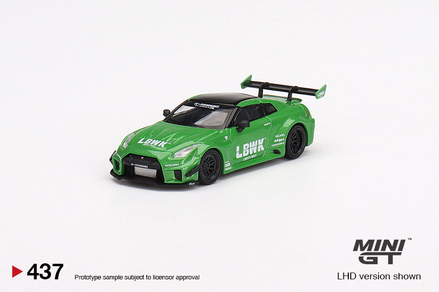 MINI GT 1/64 #437 LB-Silhouette WORKS GT NISSAN 35GT-RR Ver.2 Apple Green