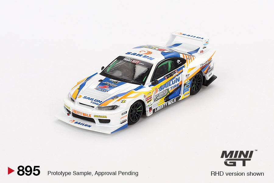 MINI GT #895 1/64 Nissan LB-Super Silhouette S15 SILVIA #555 2023 Formula Drift Japan * BLISTER PACK *