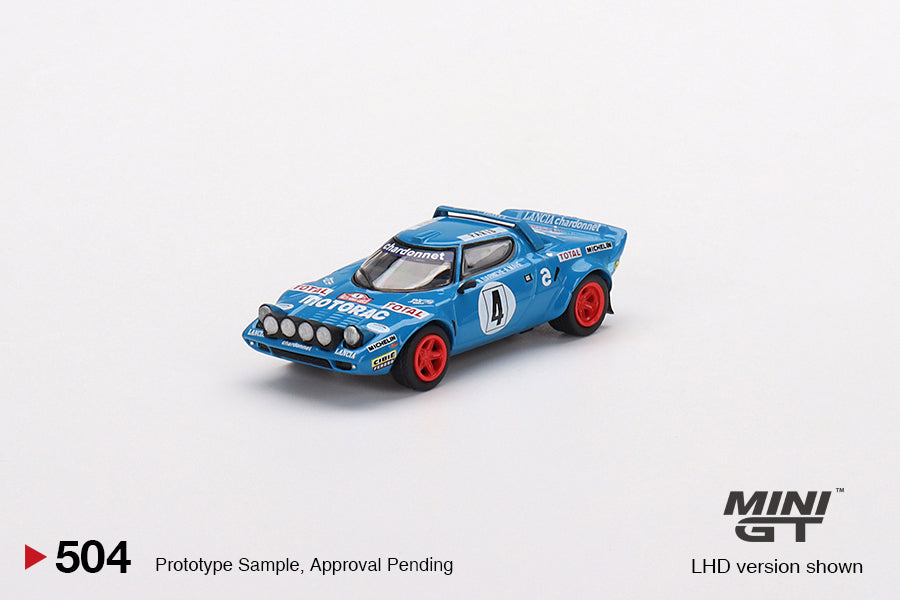 MINI GT #504 1/64 Lancia Stratos HF 1979 Rally Monte Carlo Winner #4