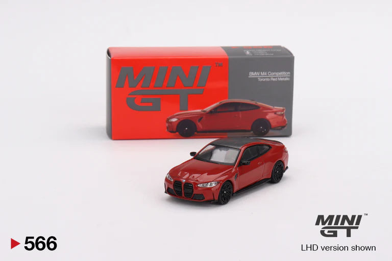 MINI GT #566 1/64 BMW M4 Competition Toronto Red (RHD)