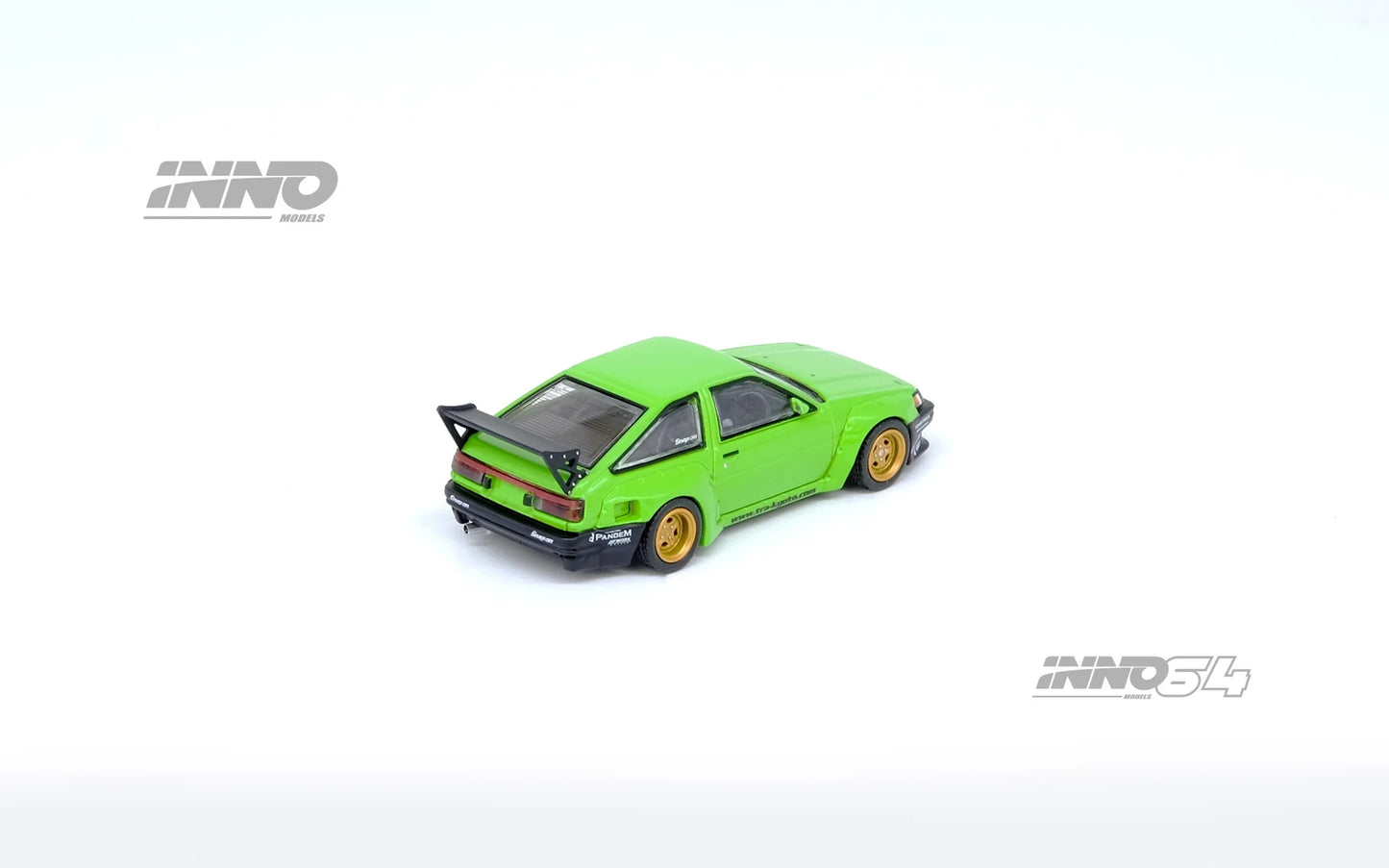 INNO 64 1:64 TOYOTA AE86 Levin "PANDEM ROCKET BUNNY" Green IN64-AE86PL-GRN