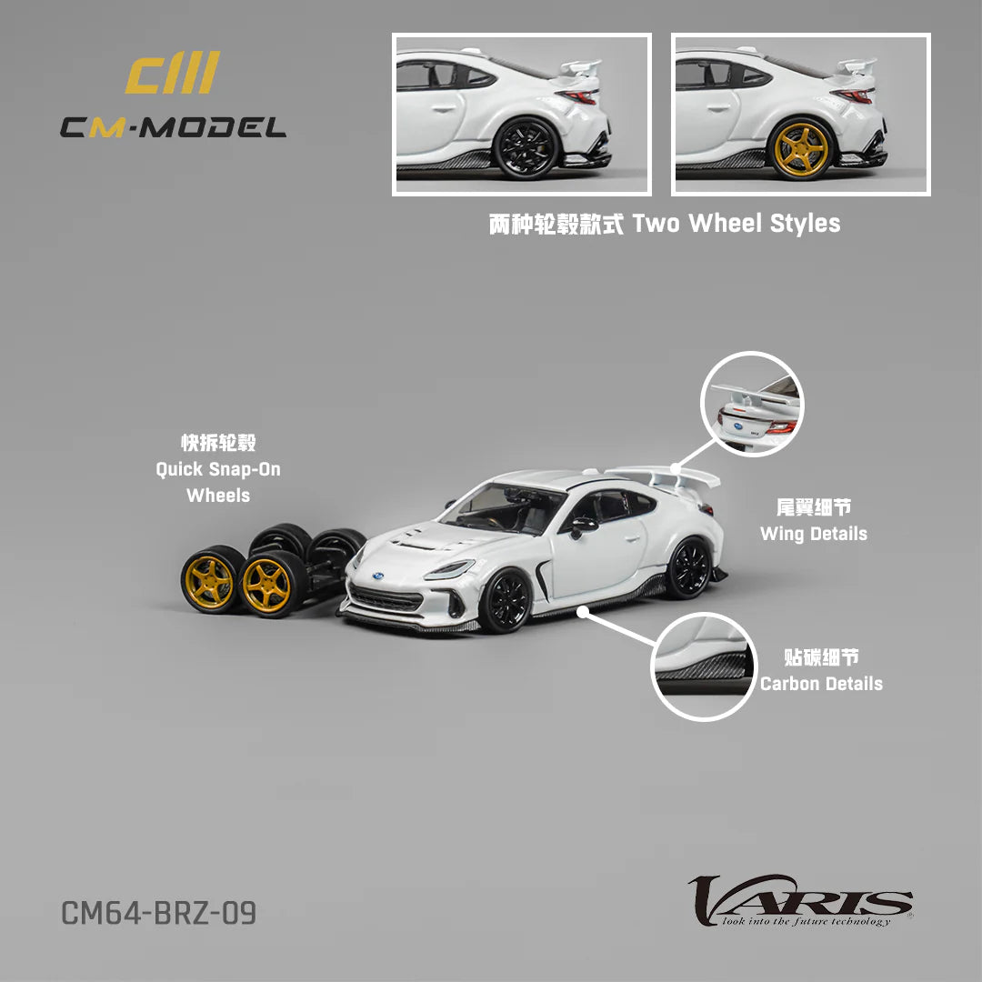CM Model 1/64 Subaru BRZ Varis Widebody (White) BRZ