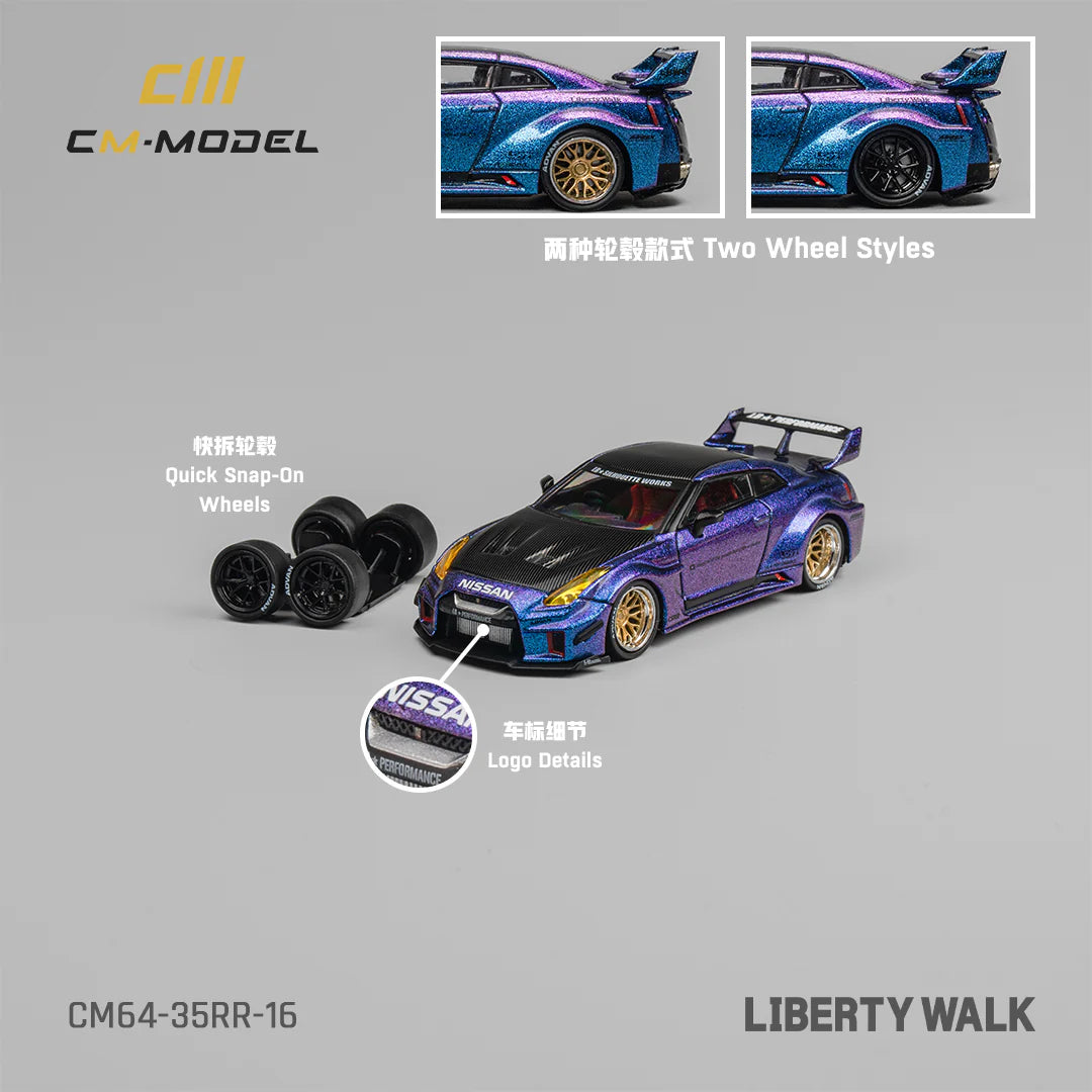 CM Model 1/64 Nissan LBWK 35GT-RR Chameleon with Carbon CM64-35RR-16