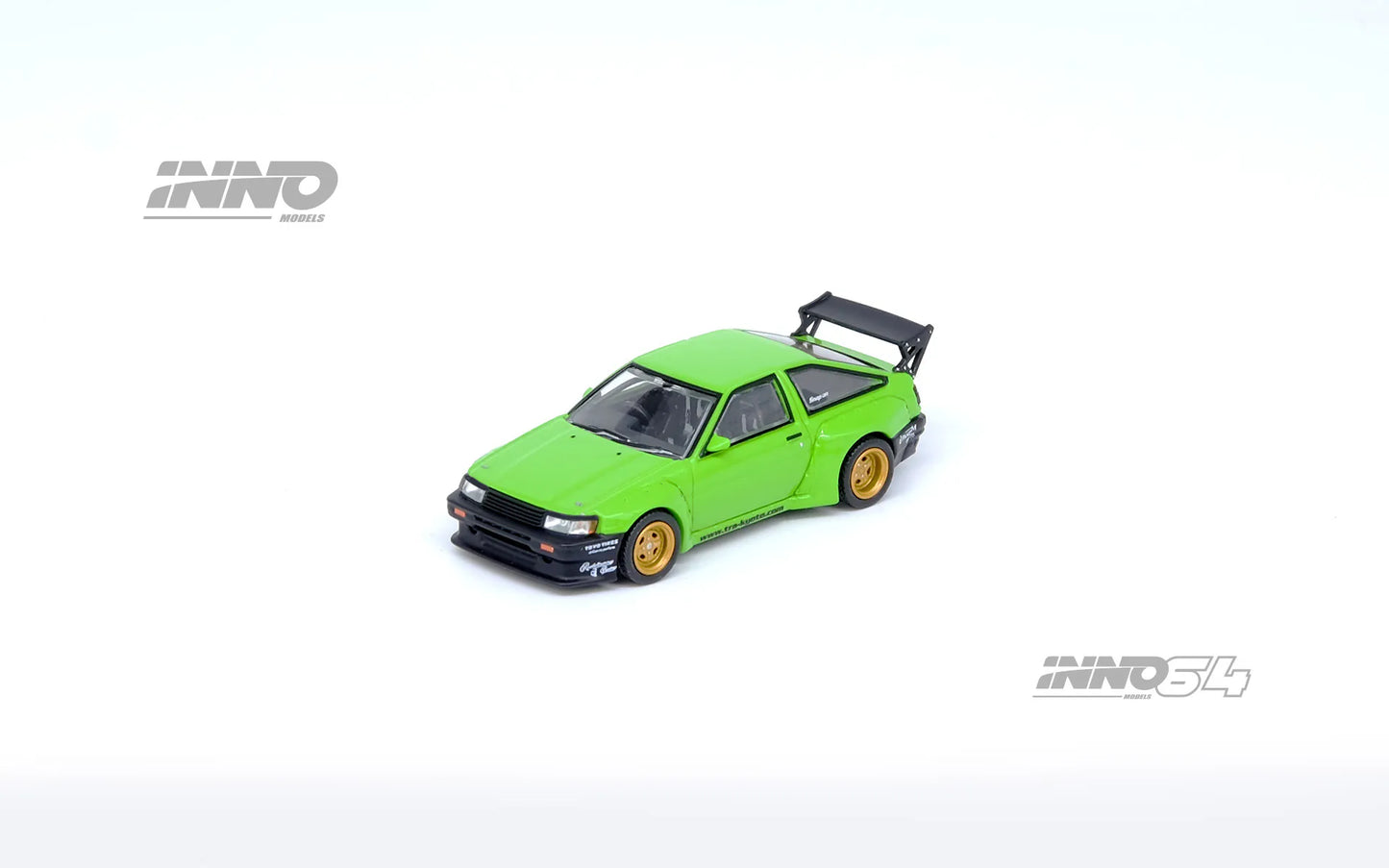 INNO 64 1:64 TOYOTA AE86 Levin "PANDEM ROCKET BUNNY" Green IN64-AE86PL-GRN