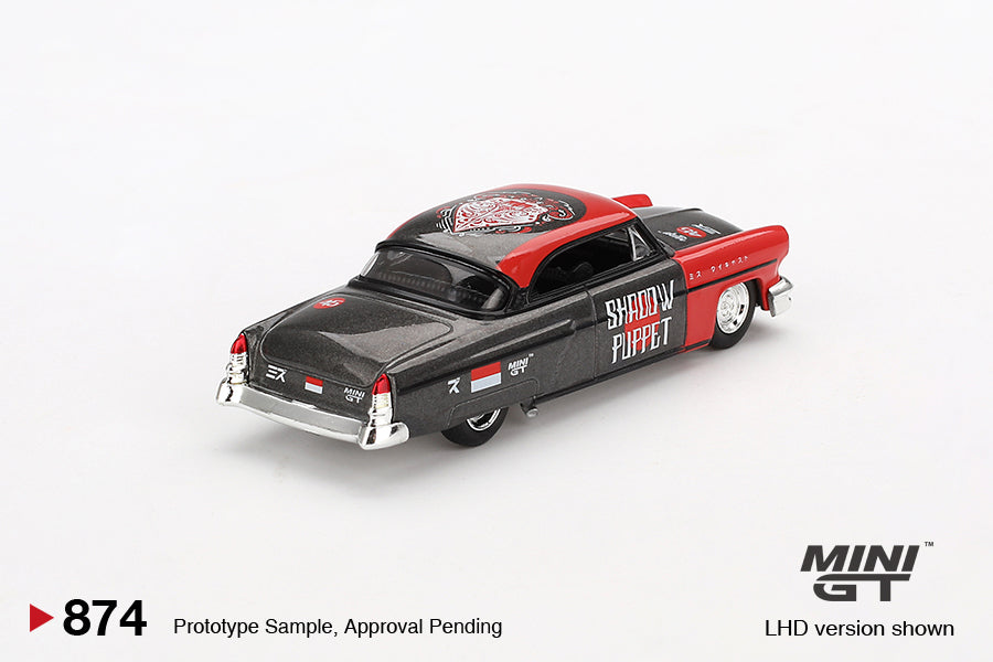MINI GT #874 1/64 Lincoln Capri Hot Rod 1954 "Shadow Puppet" MINI GT x MIZU Diecast 2024