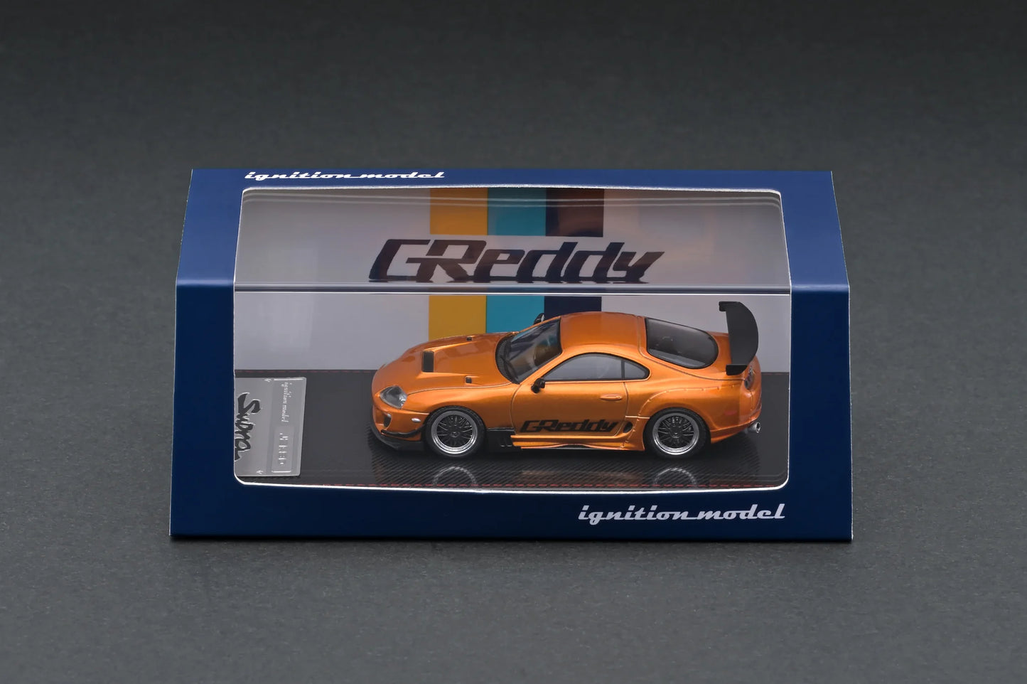IGNITION MODEL 1/64 IG 2238 Toyota Supra (JZA80) RZ GReddy Orange Metallic
