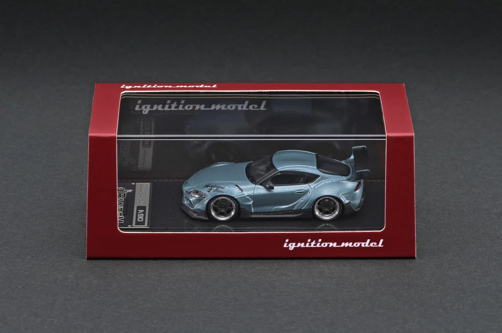 IGNITION MODEL 1/64 IG 2334 PANDEM Supra (A90) Matte Blue Gray Metallic