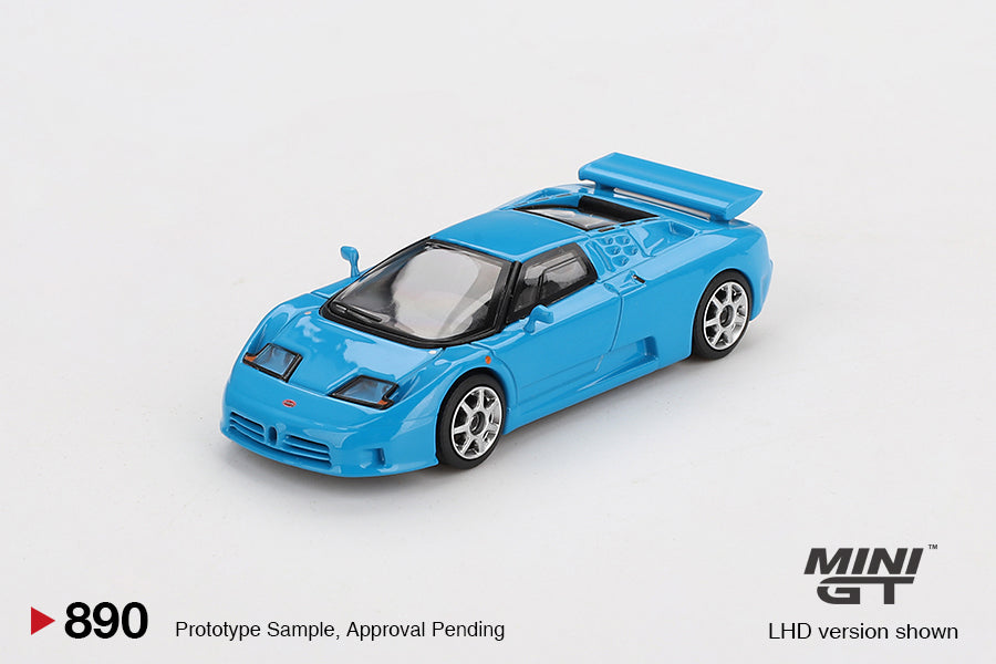 MINI GT #890 1/64 Bugatti EB110 Super Sport Blu Bugatti (LHD)