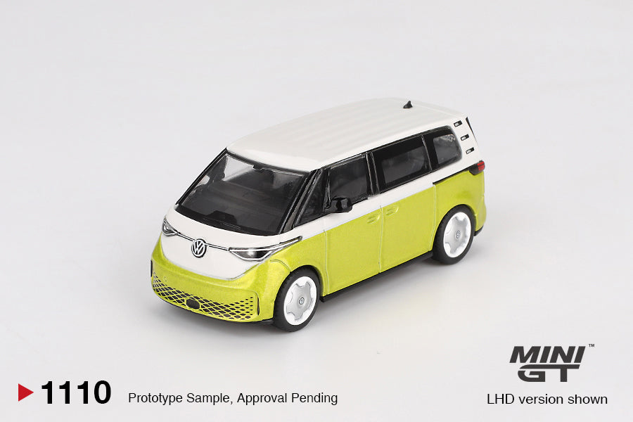 MINI GT #1110 1/64 Volkswagen ID.Buzz Candy White/ Pomelo Yellow (RHD)