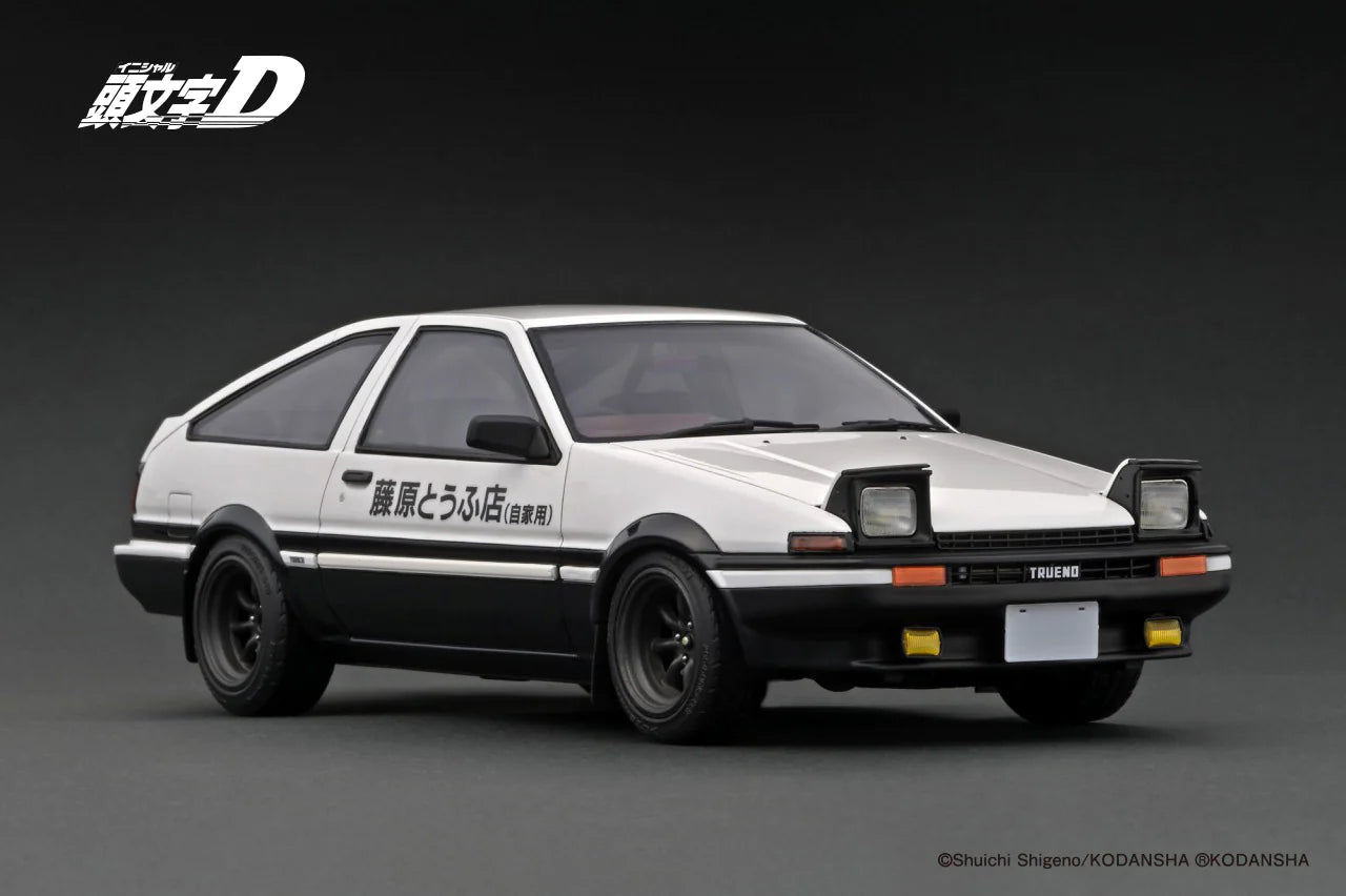IGNITION MODEL 1/18 IG 2871 INITIAL D Toyota Sprinter Trueno 3Dr GT Apex (AE86) White/Black