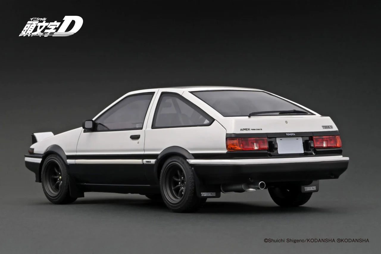 IGNITION MODEL 1/18 IG 2871 INITIAL D Toyota Sprinter Trueno 3Dr GT Apex (AE86) White/Black