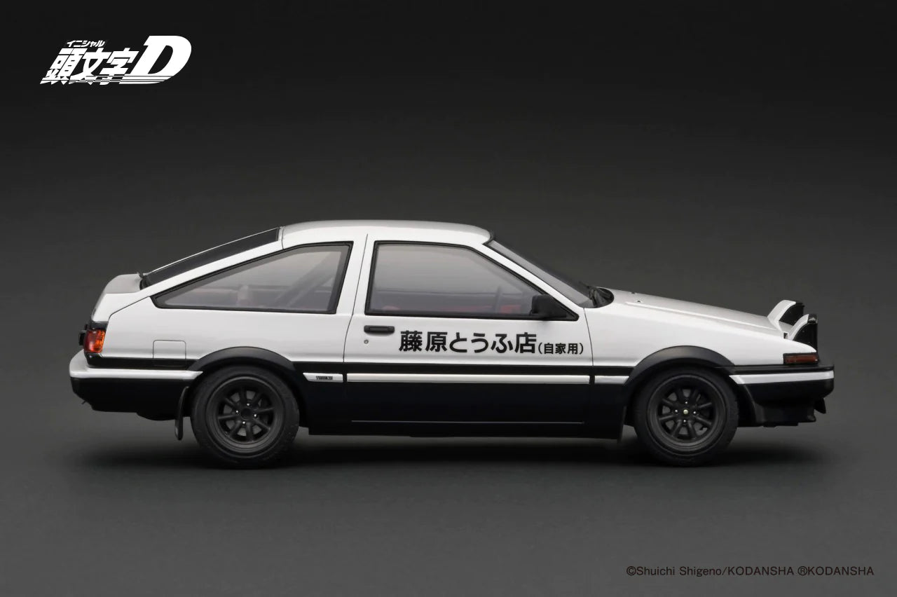 IGNITION MODEL 1/18 IG 2871 INITIAL D Toyota Sprinter Trueno 3Dr GT Apex (AE86) White/Black