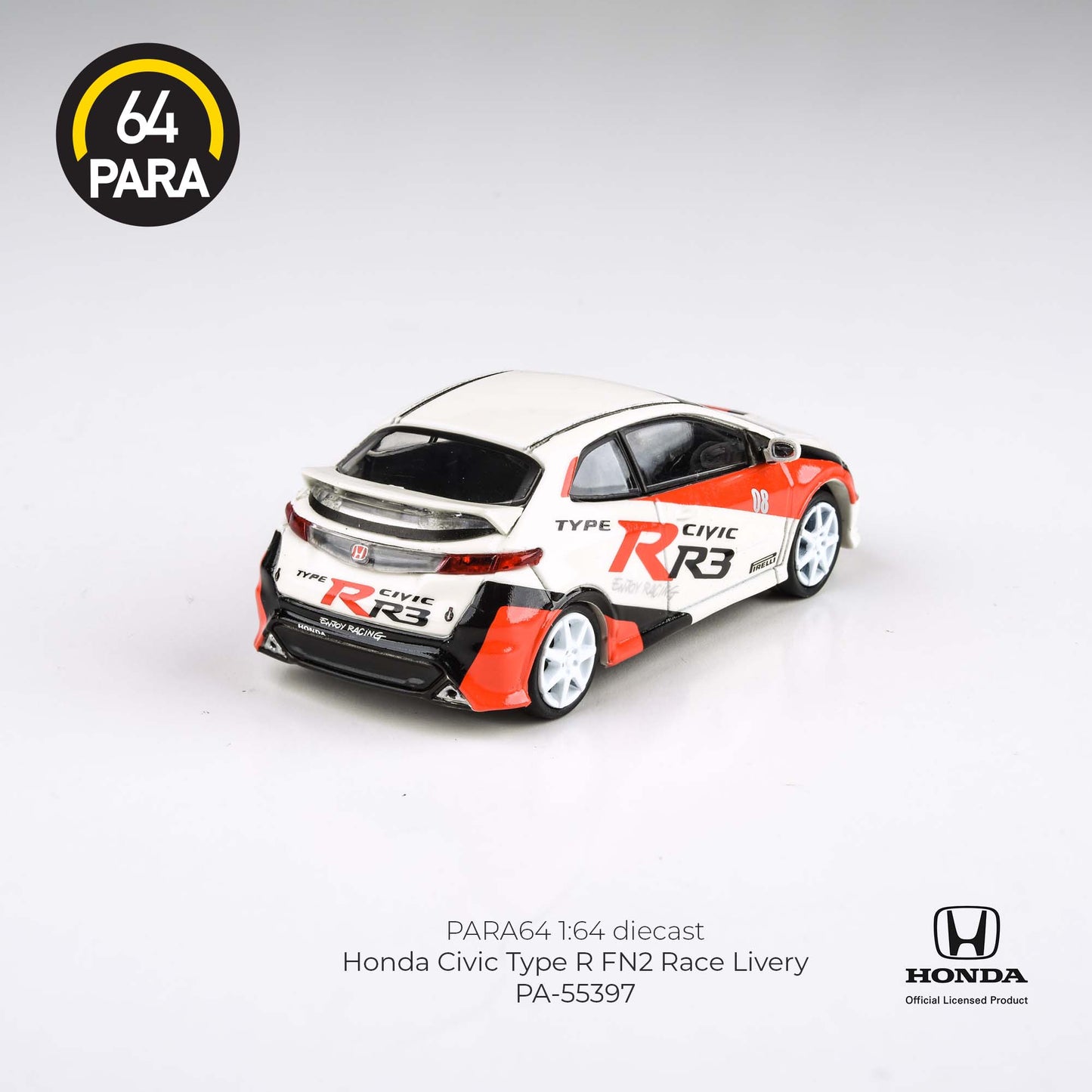 PARA64 1/64 HONDA CIVIC TYPE R FN2 RACE LIVERY - RHD