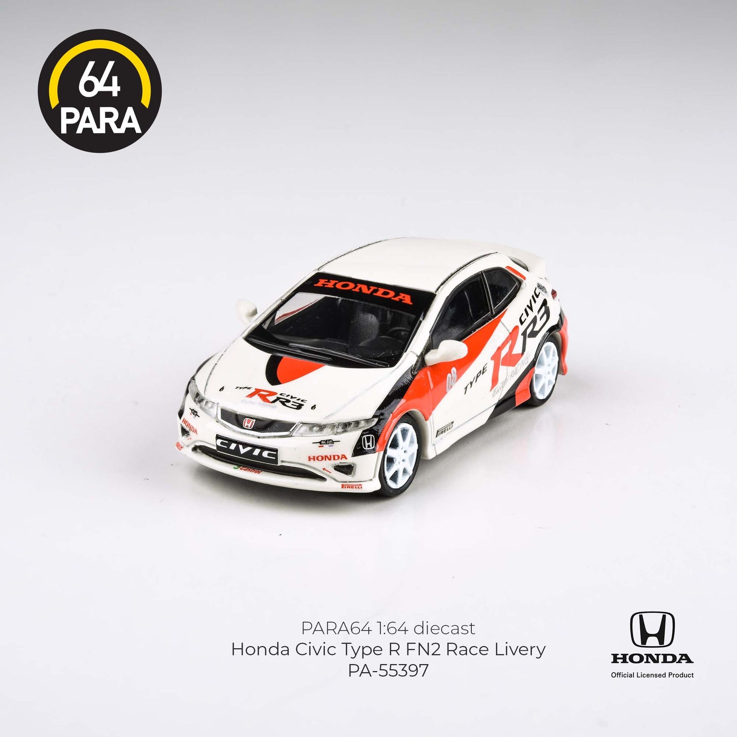 PARA64 1/64 HONDA CIVIC TYPE R FN2 RACE LIVERY - RHD