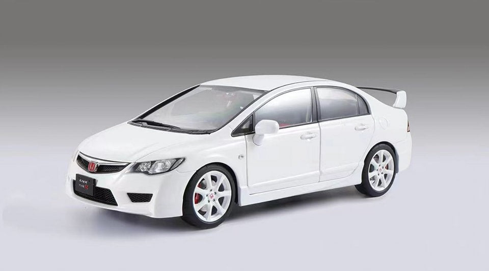 WELL 1/18 HONDA CIVIC FD2 TYPE R CHAMPIONSHIP WHITE