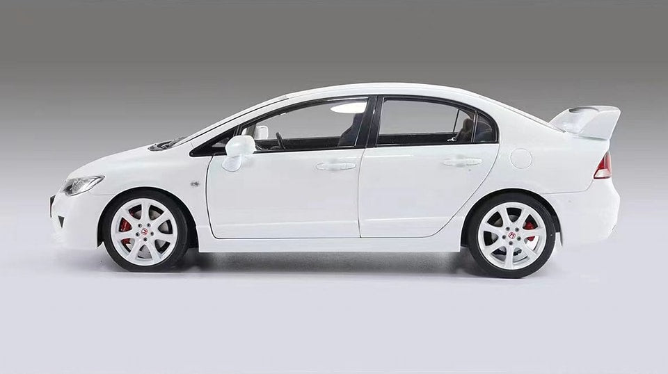 WELL 1/18 HONDA CIVIC FD2 TYPE R CHAMPIONSHIP WHITE