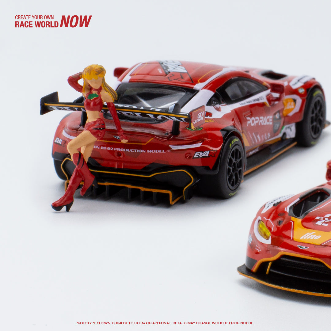 POP RACE 1/64 Aston Martin Vantage GT3 - EVA RT Production Model 02 with figure
