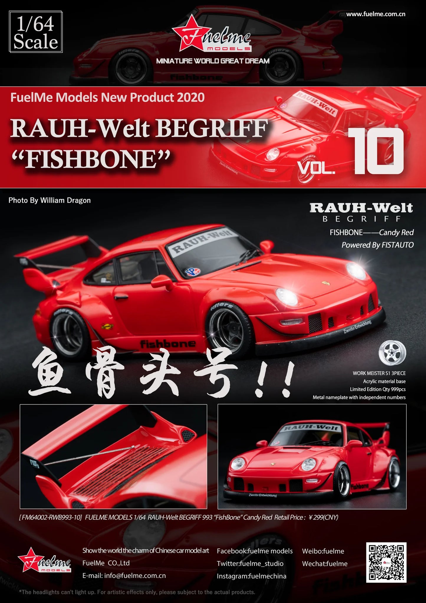 Fuel Me 1/64 RWB 911 (993) FISHBONE