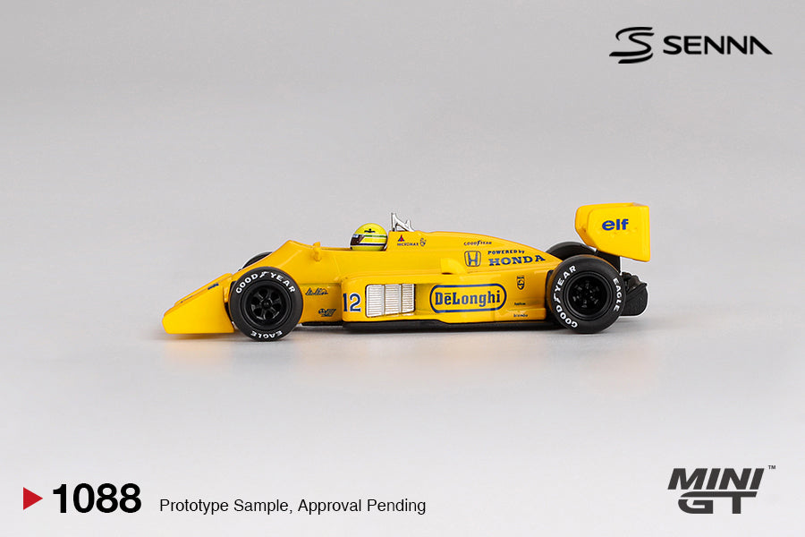 MINI GT #1088 1/64 Lotus 99T #12 Ayrton Senna 1987 Monaco Grand Prix Winner