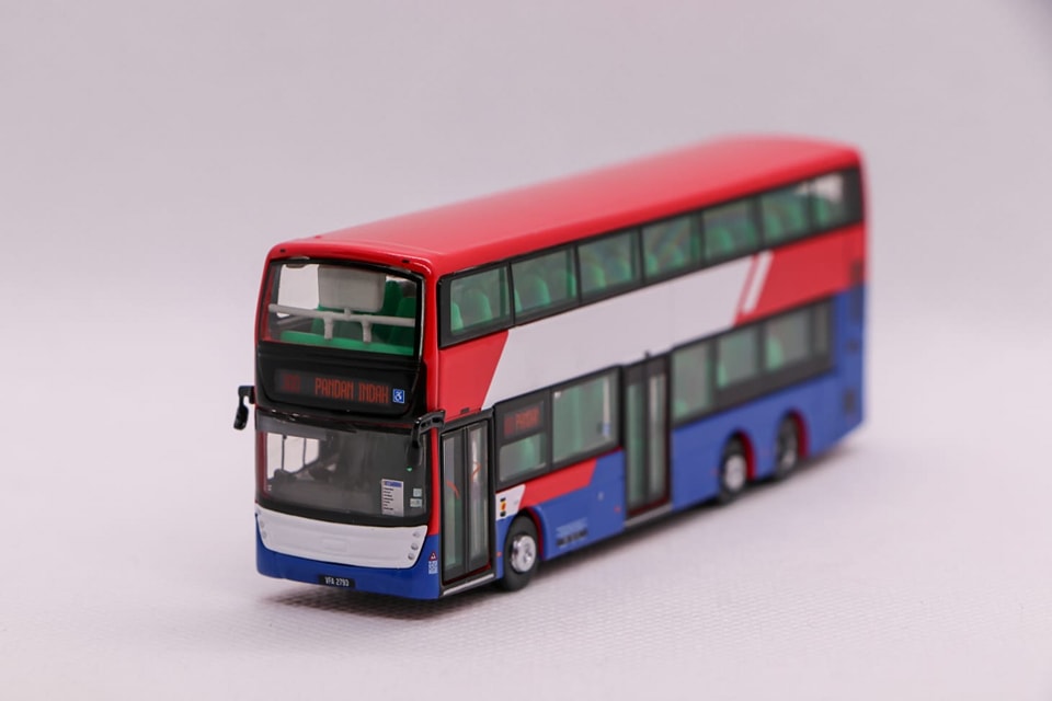 SG_BC_BUS 1/120 Route 300 Malaysia Red Double Decker Bus