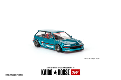 * PRE ORDER * [ Kaido House x MINI GT ] HONDA CIVIC (EF) KAIDO WORKS V1 KHMG126