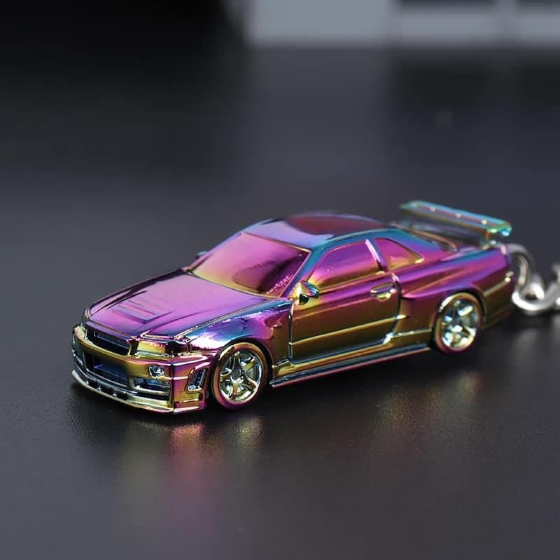 SEEKER 1/87 NISSAN SKYLINE GT-R R34 DIECAST KEYCHAIN