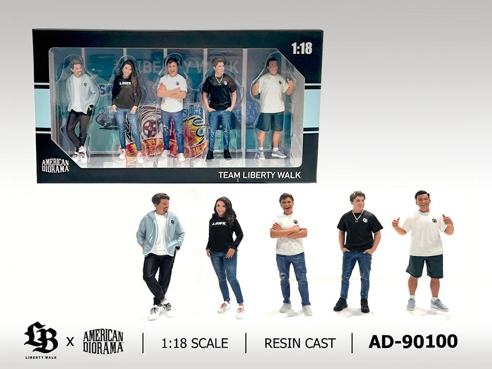 AMERICAN DIORAMA "1:18 Figure Set: Team Liberty Walk RESIN