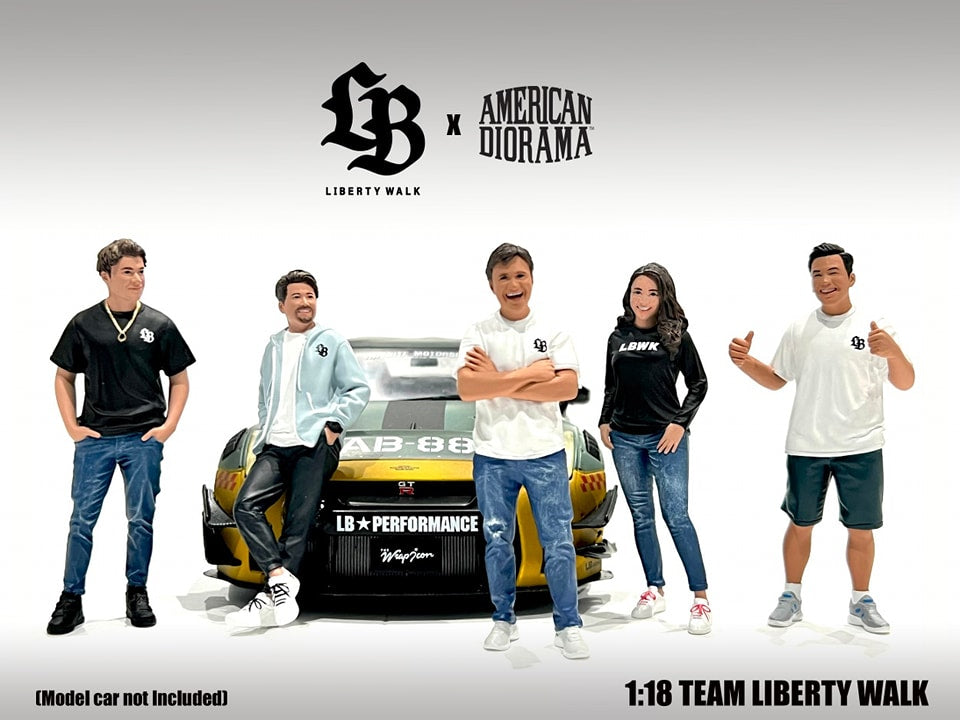 AMERICAN DIORAMA "1:18 Figure Set: Team Liberty Walk RESIN
