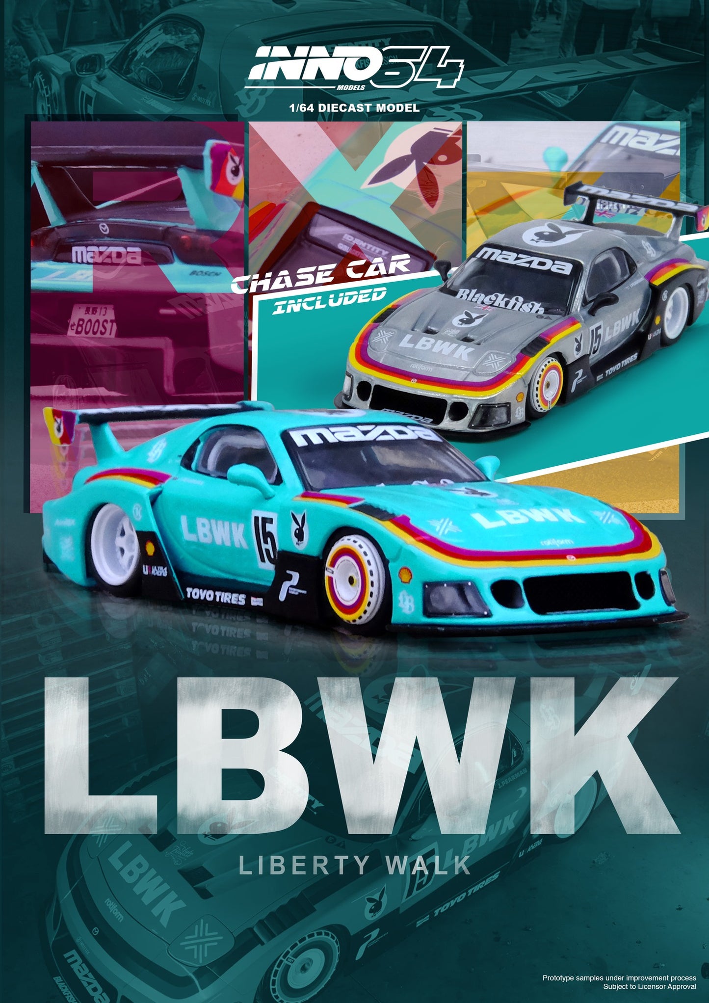 INNO 64 Mazda RX-7 FD3S LB-Super Silhouette LBWK Special Edition 🇨🇳 HEC24 EXCLUSIVE 🇨🇳