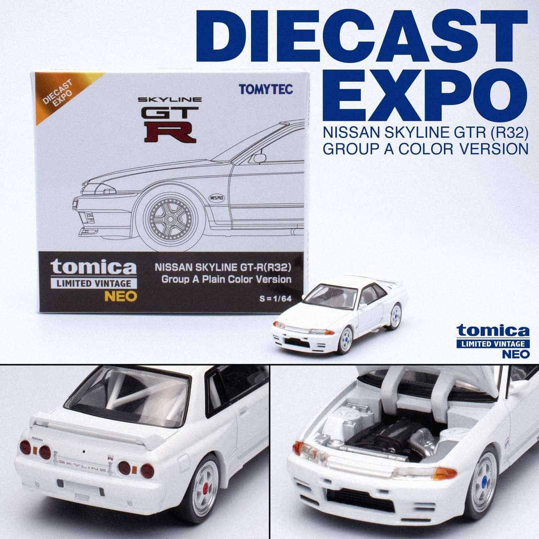 TOMICA LIMITED VINTAGE TOMYTEC NISSAN SKYLINE GT-R (R32) GROUP A PLAIN COLOUR VERSION Special Edition 🇲🇾 MDX24 EXCLUSIVE 🇲🇾