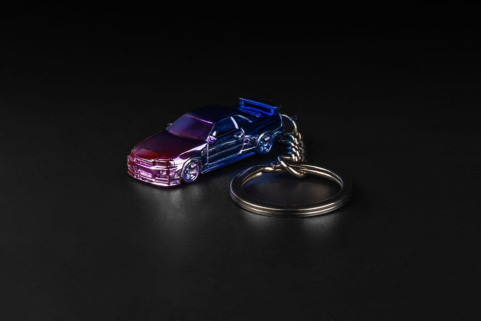 SEEKER 1/87 NISSAN SKYLINE GT-R R34 DIECAST KEYCHAIN 2ND RELEASE