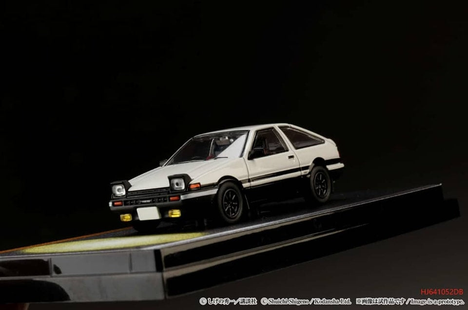 Hobby Japan 1/64 Toyota Sprinter Trueno GT Apex AE86 HJ641052DD - VS Tomoyuki Tachi( Carbon-Hood)