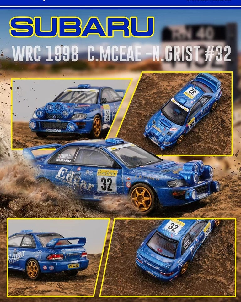 Fine works64 1/64 SUBARU WRC #32 1998 C.MCERE -N.GRIST Blue