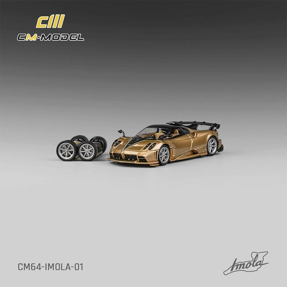 CM MODEL 1/64 Pagani Imola Full Carbon Gold Color