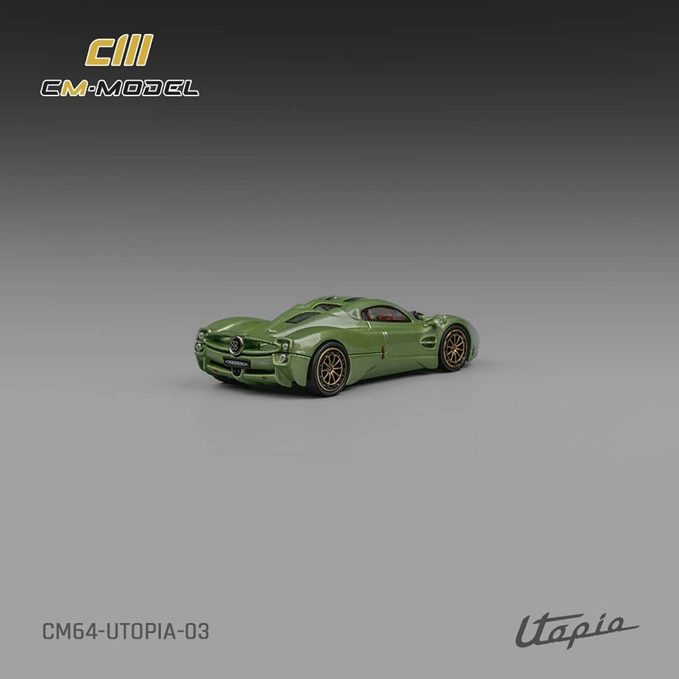 CM Model 1/64 Pagani Licensed Product - Utopia Metallic Green Color