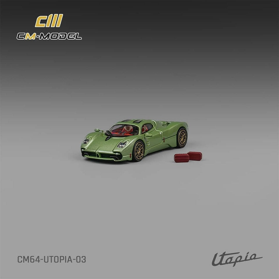 CM Model 1/64 Pagani Licensed Product - Utopia Metallic Green Color